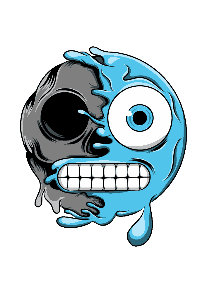 MELTING EMOJI SKULLS